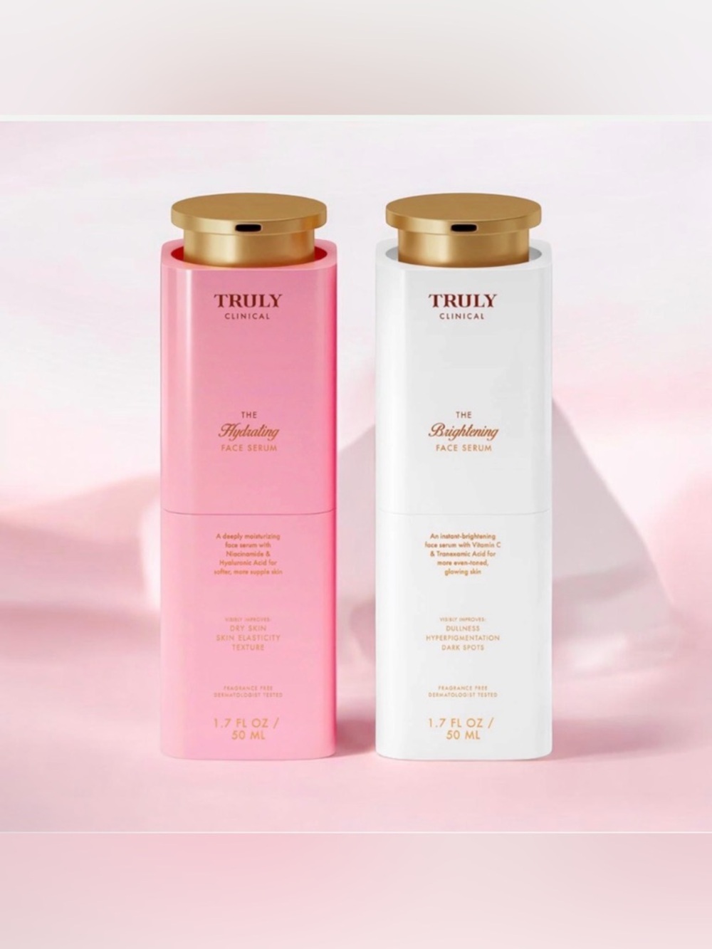 TRULY Clinical Face Serum Duo | Hydrating & Brightening Face Serum Brand New